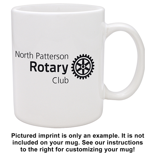Rotary Custom Imprinted C-Handle Coffee Mug